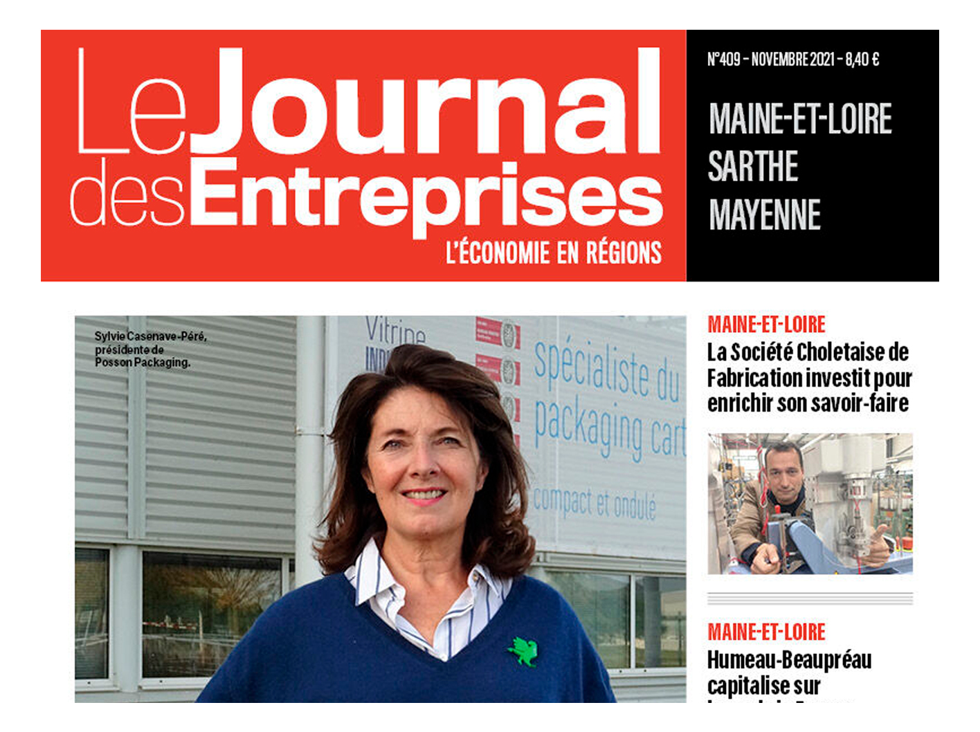 Find us in the November magazine of the “Le journal des entreprises”